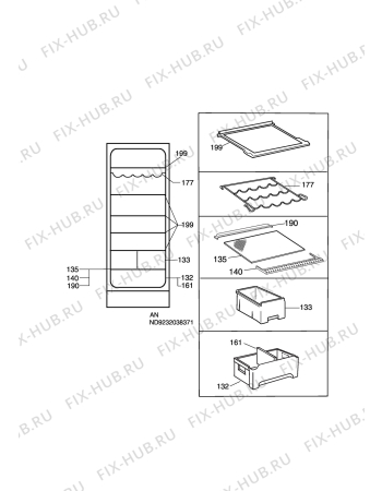 Взрыв-схема холодильника Electrolux ERC37200W8 - Схема узла C10 Interior